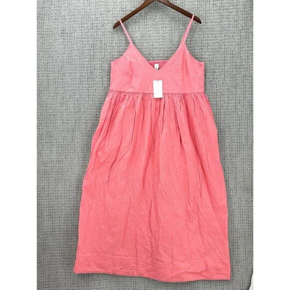 a line dress xl Ivory Contrast Stitch Denim A-Line Midi Dress